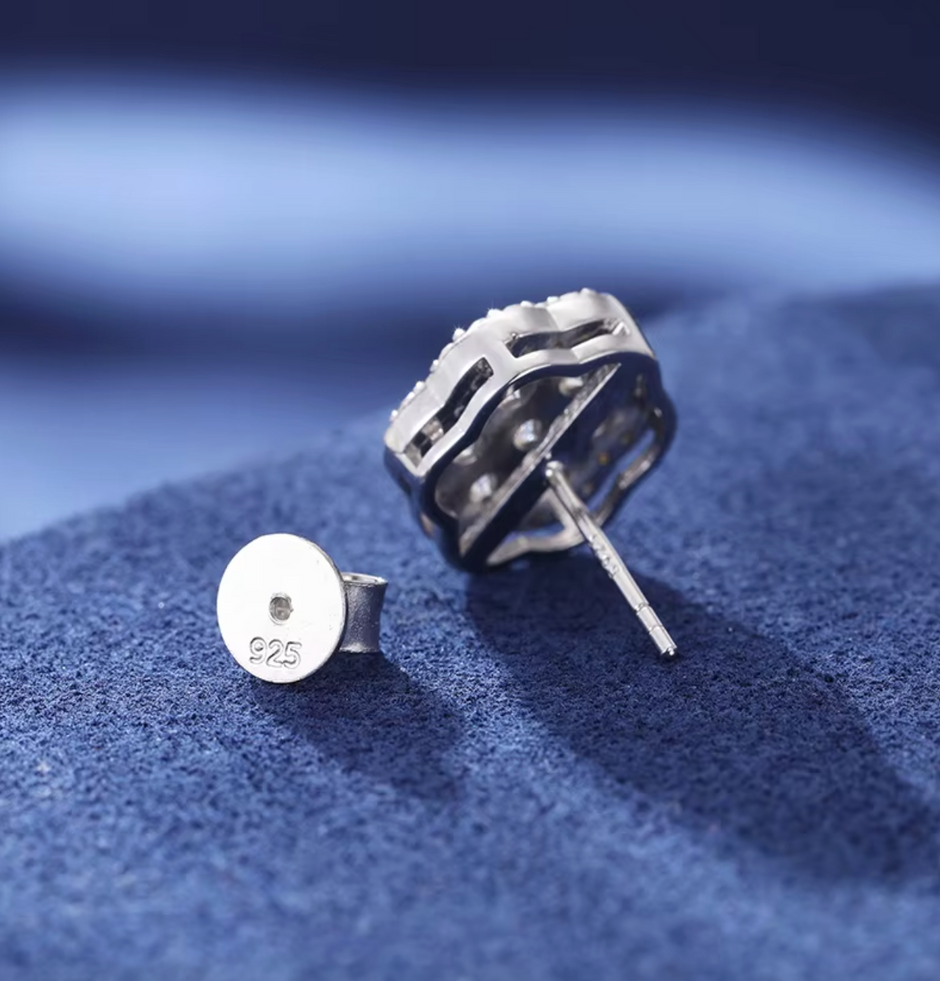 Double Layered Moissanite Earring