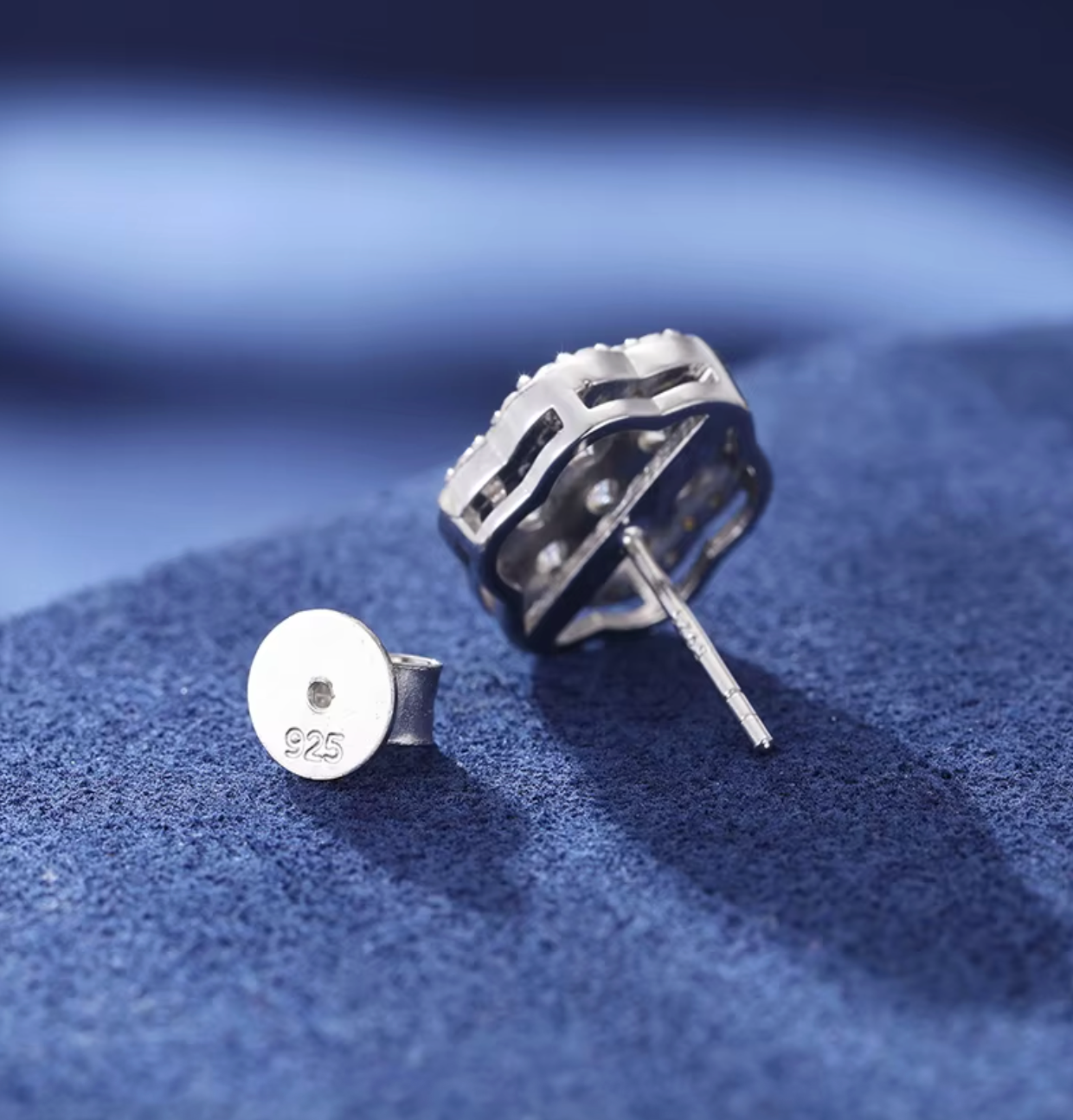 Double Layered Moissanite Earring