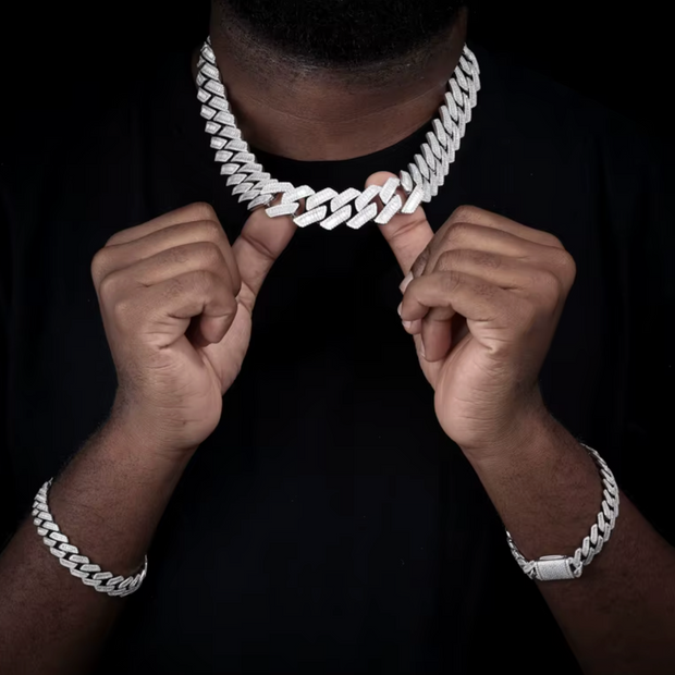 12MM Baguette Moissanite Cuban Link